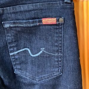 Wore 1 time! Womens 30 7 for all mankind kimmie straight leg jeans!